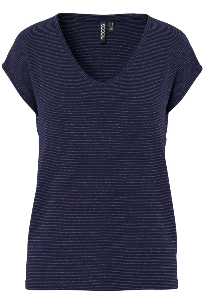 PCBILLO TEE LUREX STRIPES JRS NOOS 17078572 SKY CAPTAIN